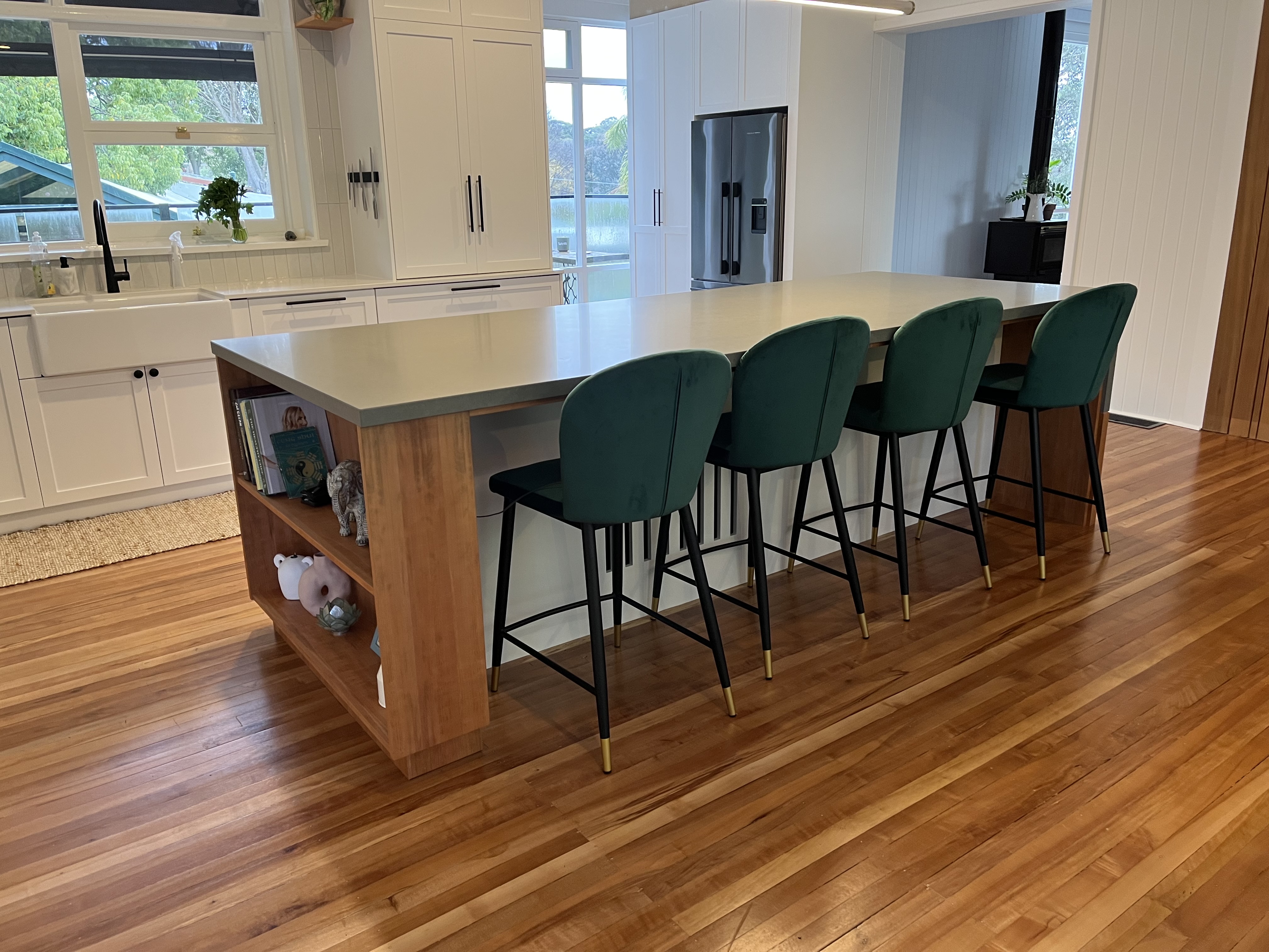 A finished kitchen designed for nervous system regulation